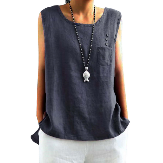 Amandine | Chemise Sans Manches | Femme