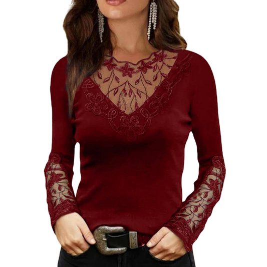 Capucine | Shirt à manches longues | Col en V