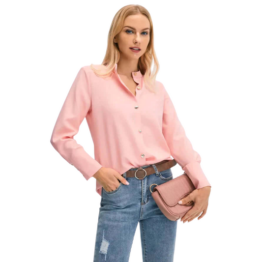 Cécile | Blouse à manches longues | Ouverture à boutons devant