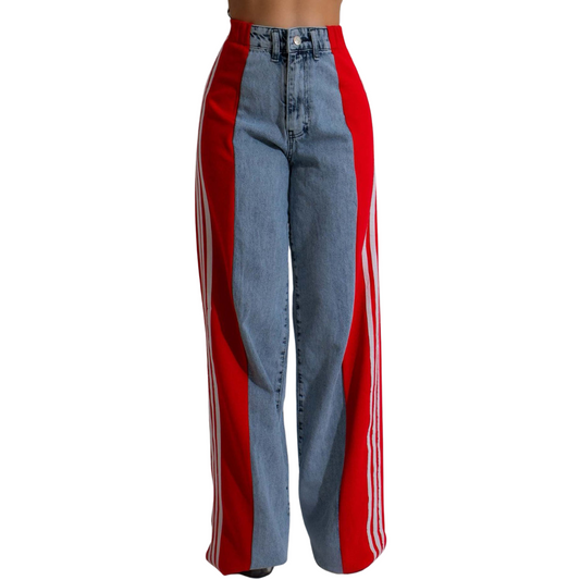 Ursuline | Pantalon Baggy Femme avec Bandes Latérales
