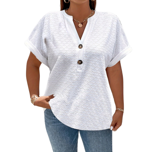 Ophéliane | Chemise à col en V Grande Taille