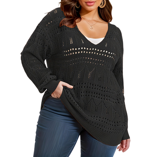 Marjane | Pull Grande Taille Femme À Épaules Dénudées
