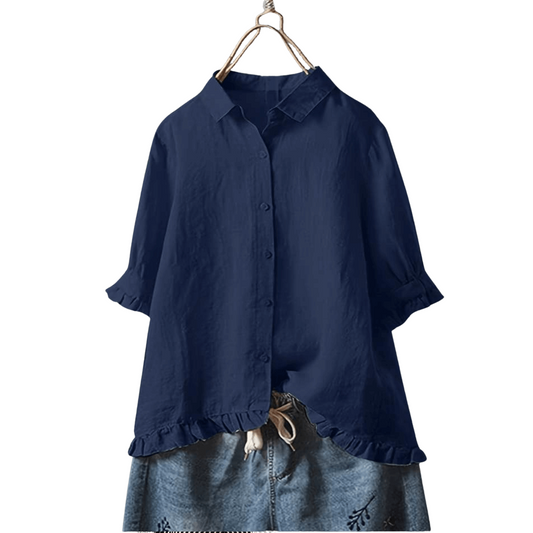 Sarah | Chemise Femme | Unie | Manches Courtes