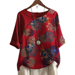 Féodora | T-shirt à manches courtes pour femmes | Imprimé floral