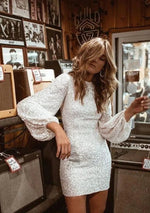 Adelina | Robe À Paillettes Élégante Scintillante Pour Femme | Mini