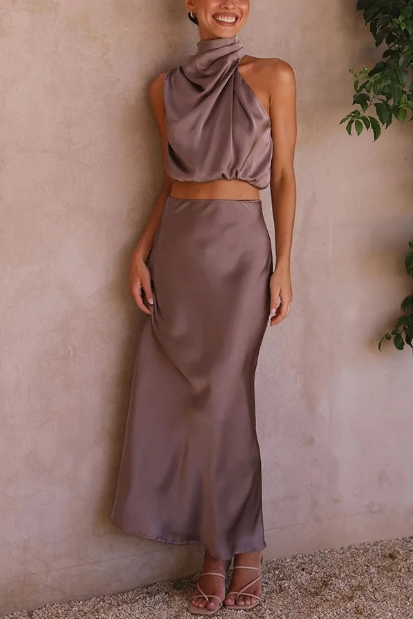 Dorian | Ensemble Femme Chic | Top Dos Nu | Jupe Longue