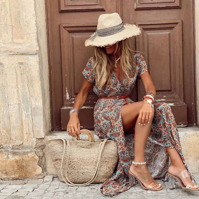Robe Maxi Ceinturée Pour Femme | Comfy