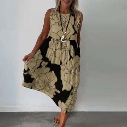 Marielle | Robe du Soirée | Sans Manches | Volants