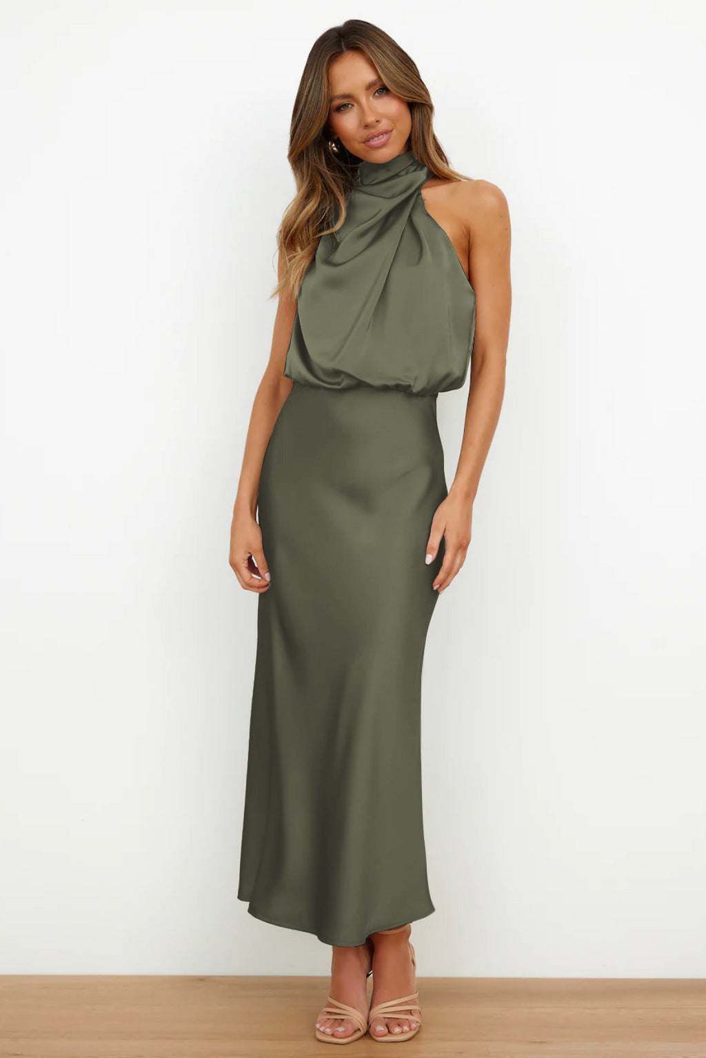 Heliane | Robe D'invitée De Mariage Epaule Unique Pour Femme | Midi