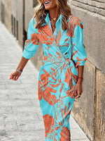 Robe Portefeuille Imprimée Élégante Pour Femmes | Tendance