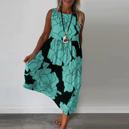 Marielle | Robe du Soirée | Sans Manches | Volants