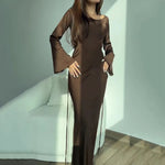 Nimue | Robe De Soirée Manches Longues Élégantes Pour Femme | Maxi