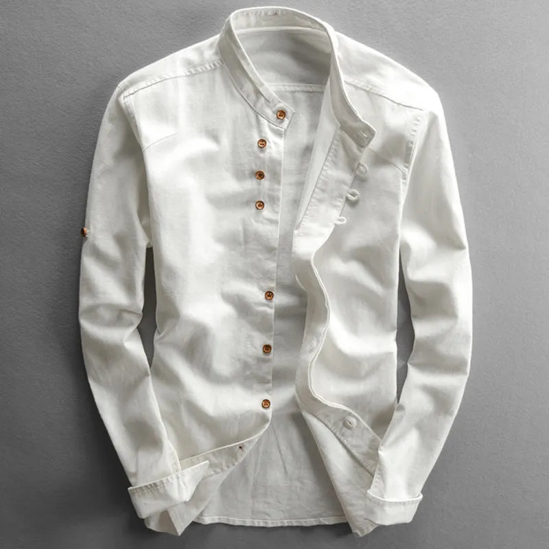 Lucien | Chemise Manche Longue Pour Hommes | Blanc