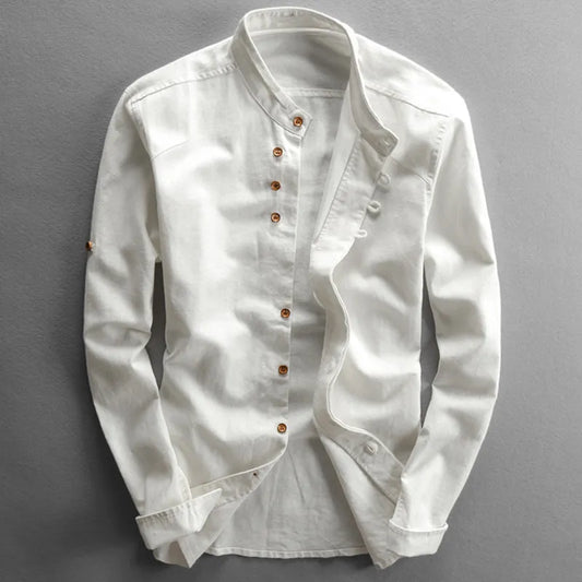 Lucien | Chemise Manche Longue Pour Hommes | Blanc