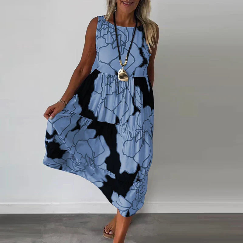 Marielle | Robe du Soirée | Sans Manches | Volants