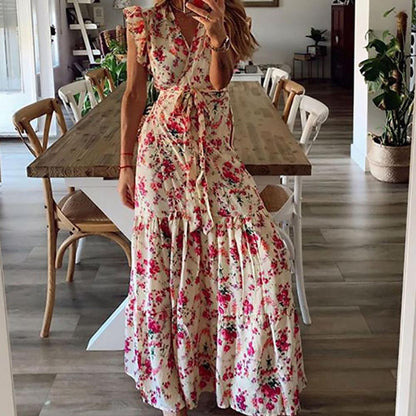 Mélodie | Robe Bohème Longue Chic | Sans Manches