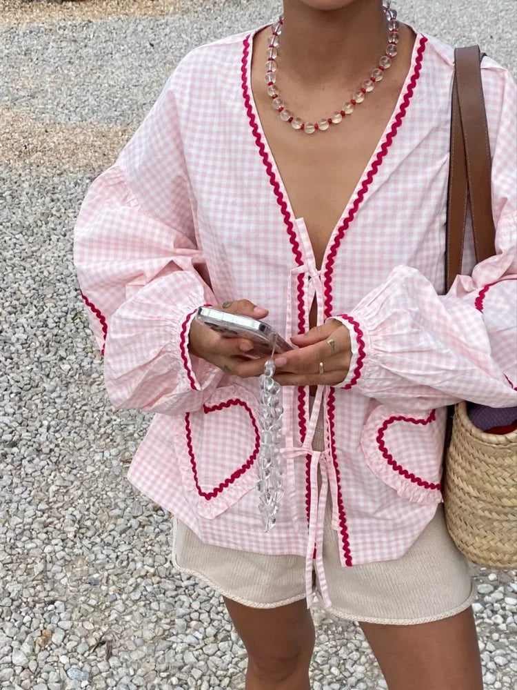 Roxane | Blouse Femme À Manches Volants | Longues