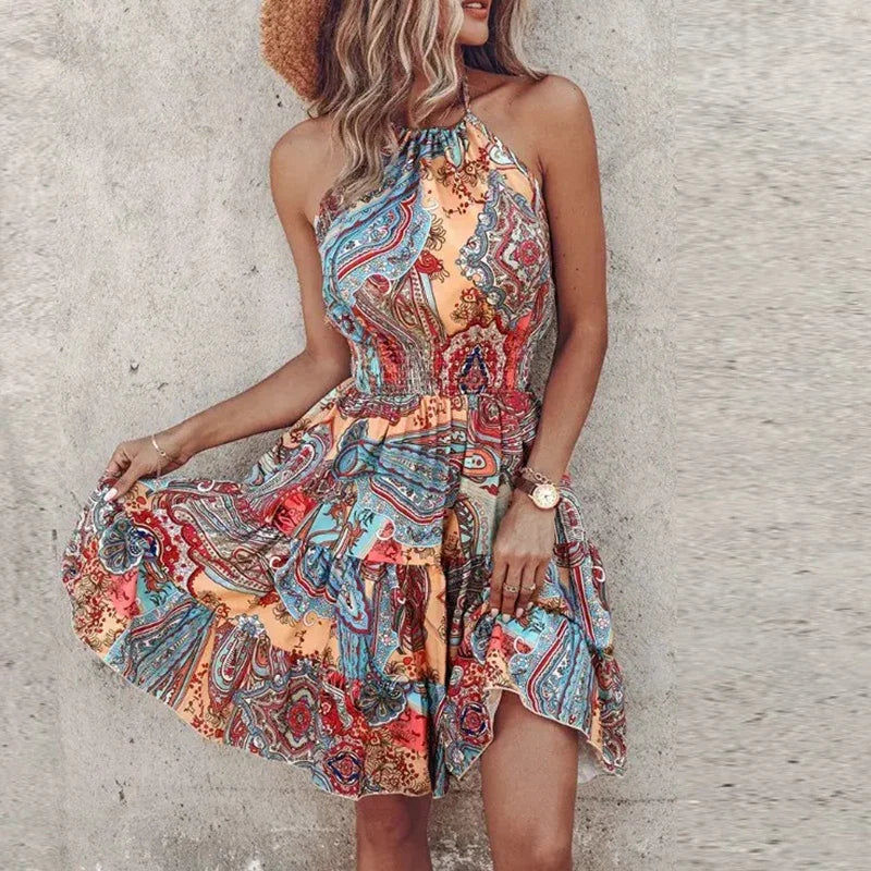 Noemie | Robe D'été Boho Dos Nu Pour Femme | Mini