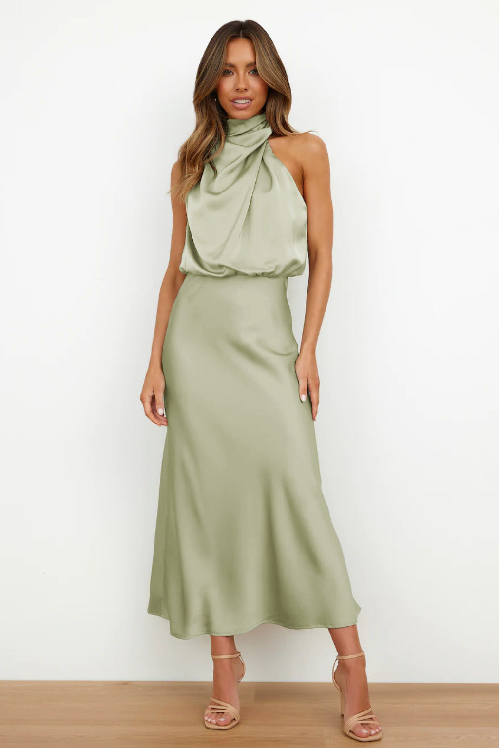 Heliane | Robe D'invitée De Mariage Epaule Unique Pour Femme | Midi