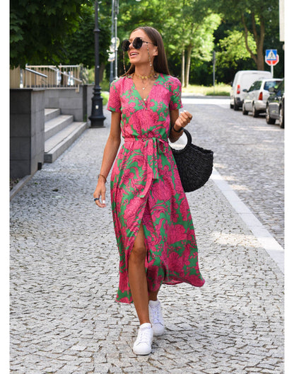 Perrine | Robe Enveloppante Sophistiquée Pour Femme | Midi