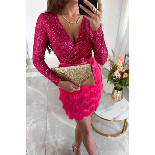 Robe De Soirée À Paillettes Pour Femme | Mini