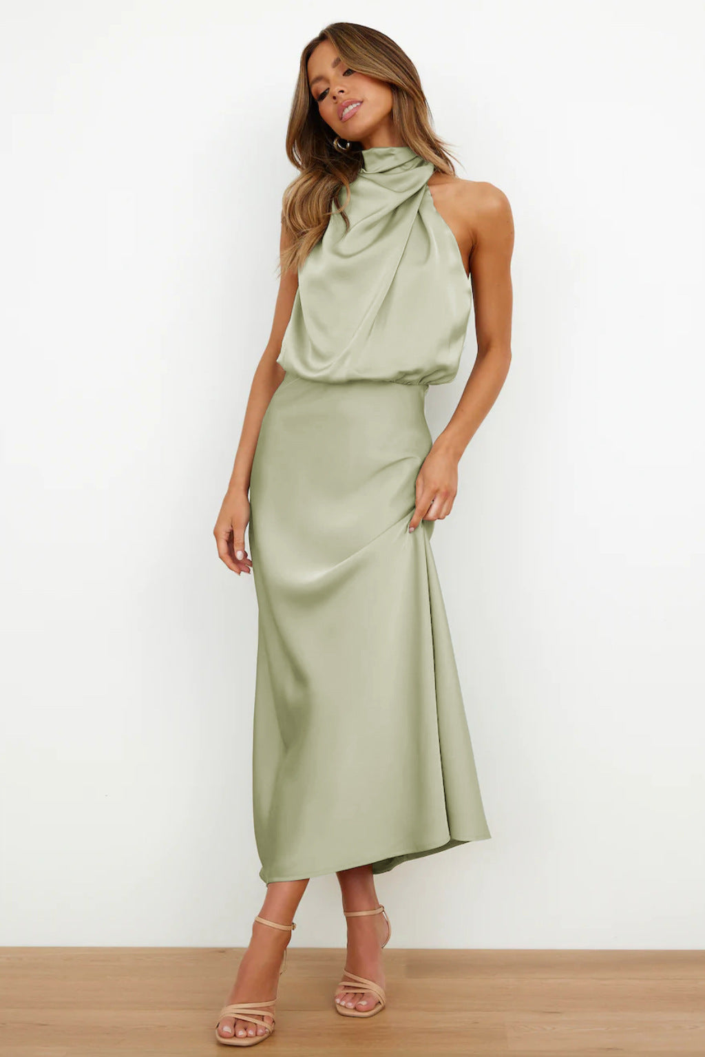 Heliane | Robe D'invitée De Mariage Epaule Unique Pour Femme | Midi