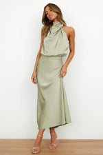 Heliane | Robe D'invitée De Mariage Epaule Unique Pour Femme | Midi