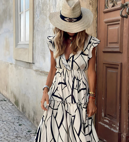 Victoire | Robe d'Été Longue Fluide | Sans Manches