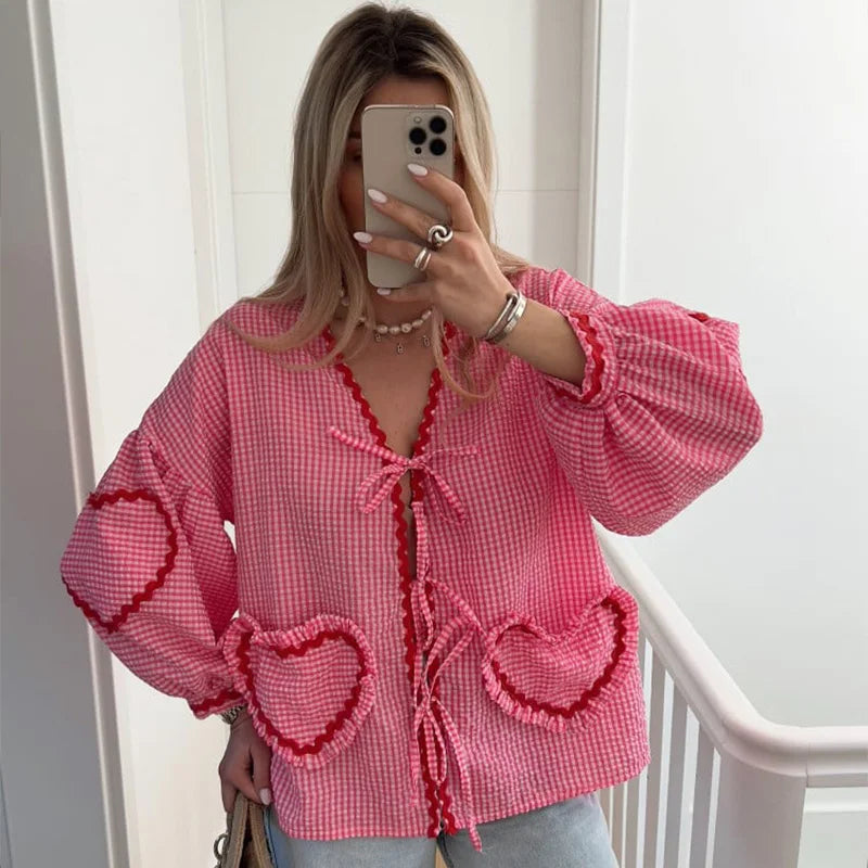 Roxane | Chemisier Femme | Blouse À Carreaux