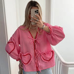Roxane | Blouse Femme À Manches Volants | Longues