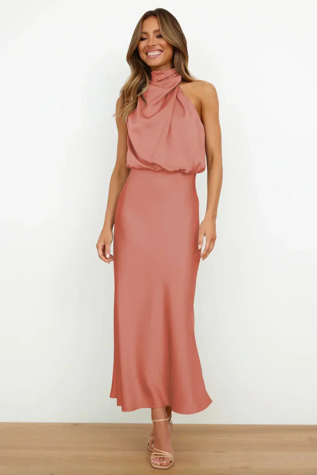 Heliane | Robe D'invitée De Mariage Epaule Unique Pour Femme | Midi