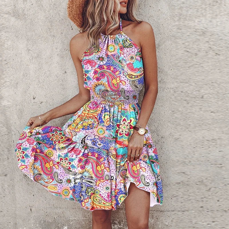 Noemie | Robe D'été Boho Dos Nu Pour Femme | Mini