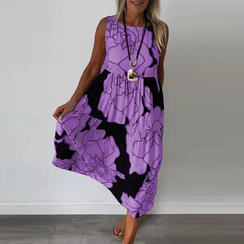 Marielle | Robe du Soirée | Sans Manches | Volants