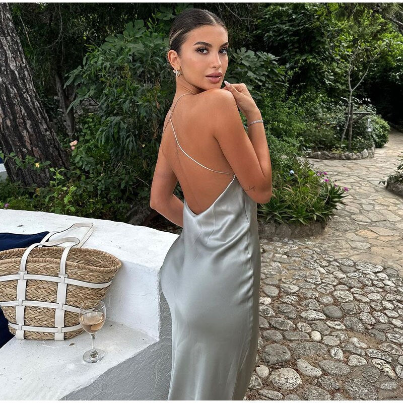 Kaelani | Robe De Soirée Long Et Élégant Dos Nu Pour Femme | Maxi