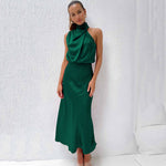 Heliane | Robe D'invitée De Mariage Epaule Unique Pour Femme | Midi