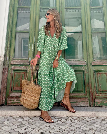 Mireane | Robe d'été Imprimé Pour Femme | Maxi
