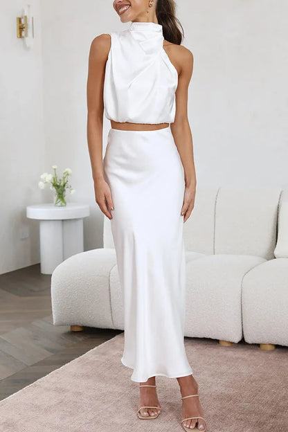 Dorian | Ensemble Femme Chic | Top Dos Nu | Jupe Longue
