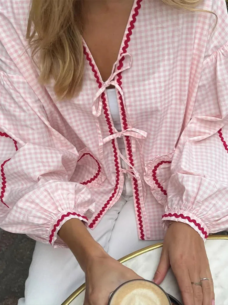Roxane | Blouse Femme À Manches Volants | Longues