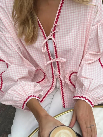 Roxane | Chemisier Femme | Blouse À Carreaux
