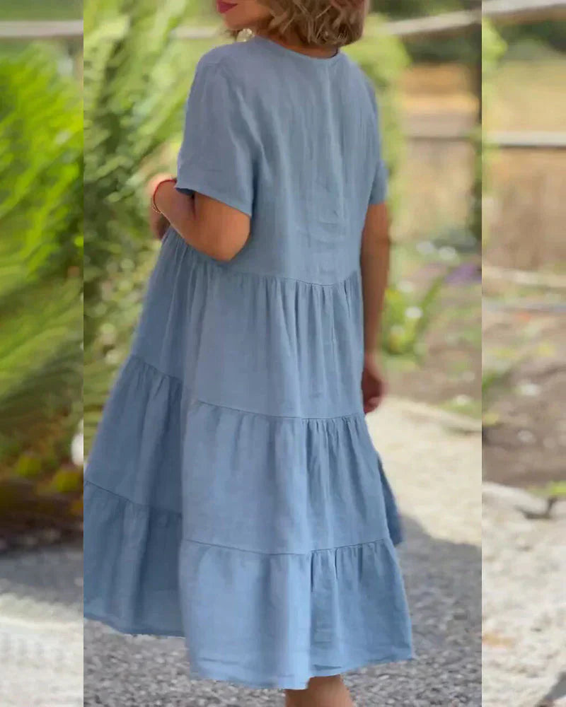 Josianne | Robe A-line En Coton Doux Pour Femme | Midi