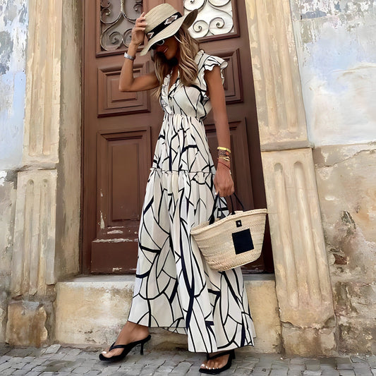Victoire | Robe d'Été Longue Fluide | Sans Manches