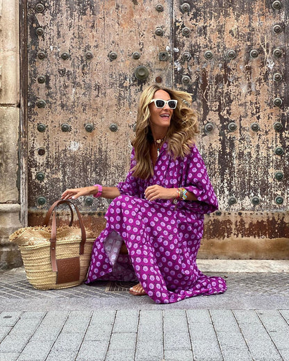 Mireane | Robe d'été Imprimé Pour Femme | Maxi