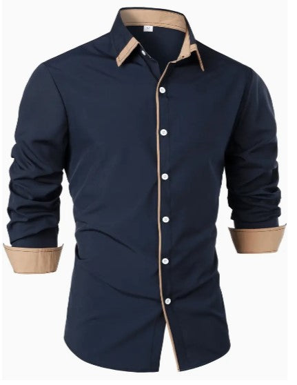 Bravien | Chemise Manche Longue Pour Hommes | Anglaise