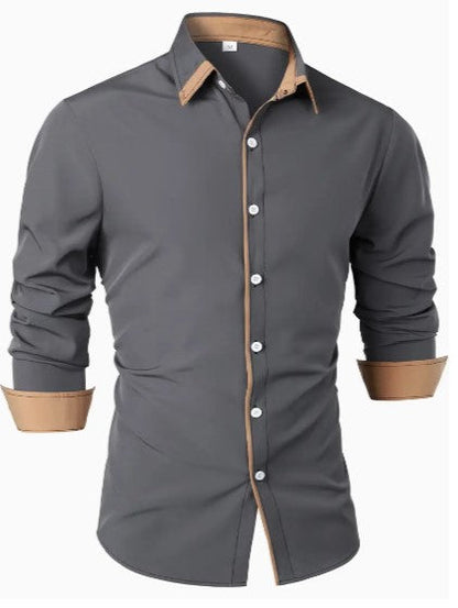 Bravien | Chemise Manche Longue Pour Hommes | Anglaise