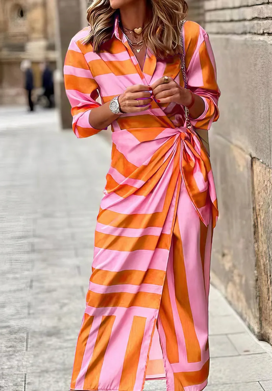 Pascale | Robe Portefeuille à Col en V | Maxi