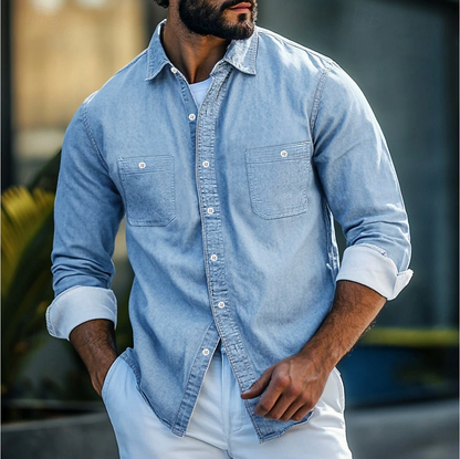 Noé | Chemise à manches longues | Détails à carreaux