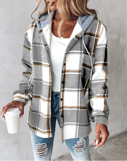 Veste À Capuche Rayée Pour Femme | Hiver