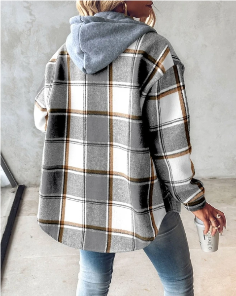 Veste À Capuche Rayée Pour Femme | Hiver