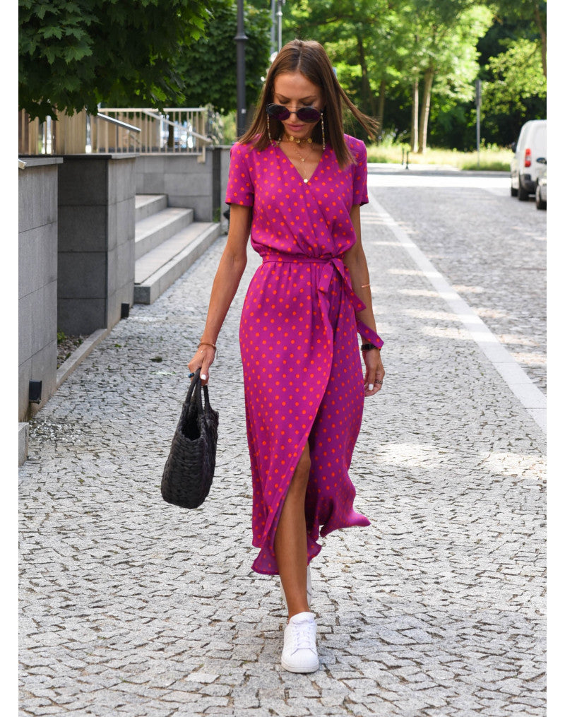 Perrine | Robe Enveloppante Sophistiquée Pour Femme | Midi