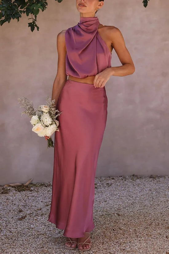 Dorian | Ensemble Femme Chic | Top Dos Nu | Jupe Longue